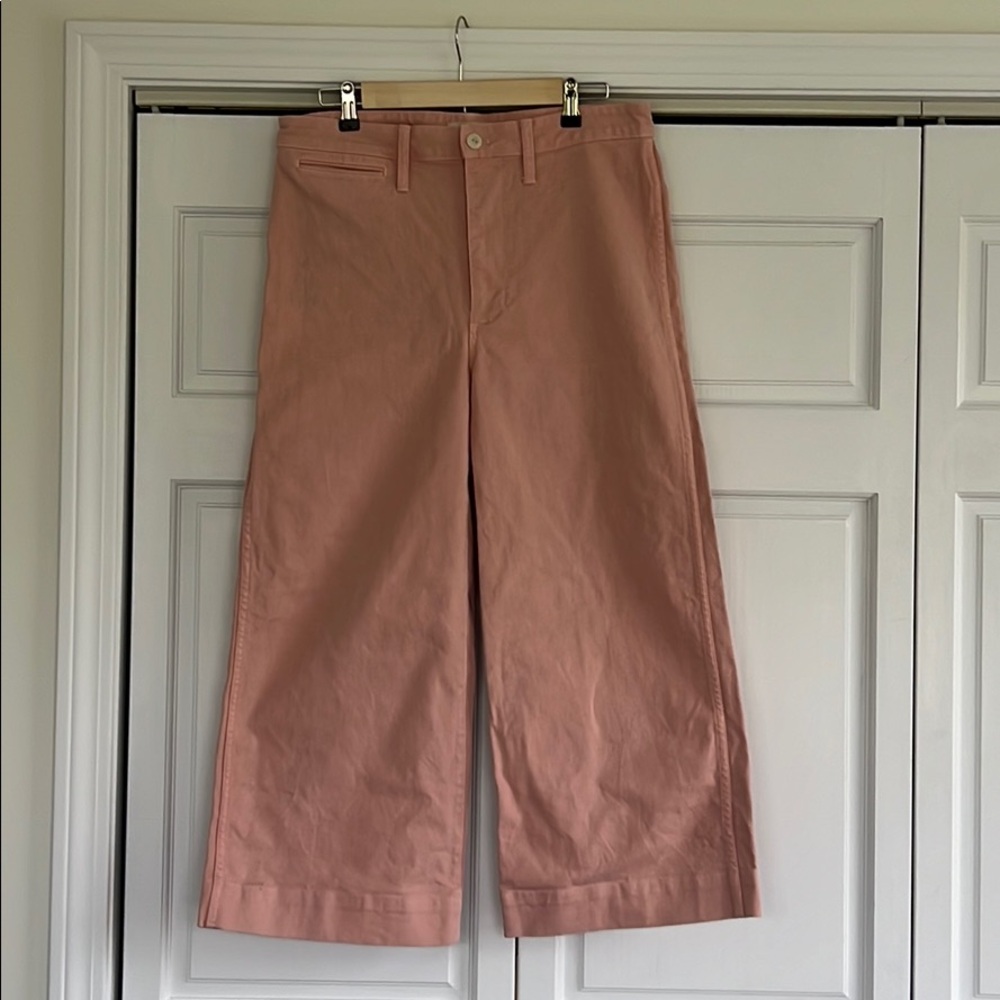 Madewell Emmett High Wide Legged Cropped Pants